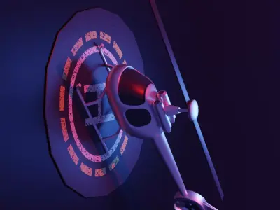 Low poly Helicopter Low-poly 3D model