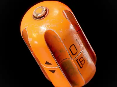 Sci-fi Smoke Capsule Grenade Low-poly 3D model