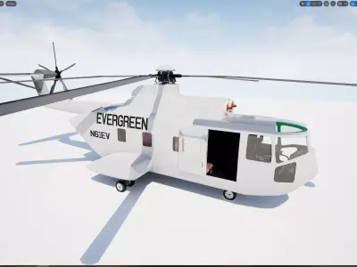 Sikorsky S-61 Low-poly 3D model