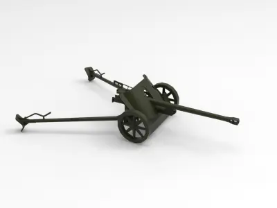 German Anti-Tank Gun 3D model