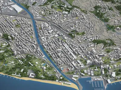 Sochi - city and surroundings 3D model