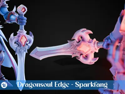 Stylized Sword - Dragonsoul Edge Pack 3D Model Collection