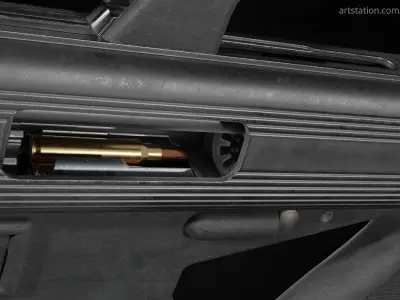 Bushmaster M17S Low-poly 3D model