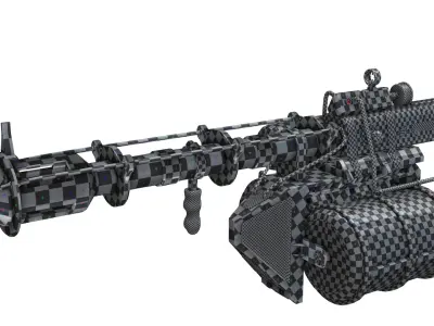 Flamer Gun High Quality PBR 3D Model Low-poly 3D model