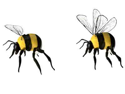 Bumblebee bee Low-poly 3D model