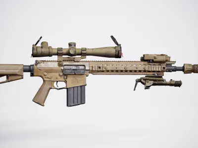 KAC M110k1 Low-poly 3D model