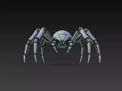 Futuristic Spider Robot Mechanical Sci-Fi Creature 3D Model 3D print model
