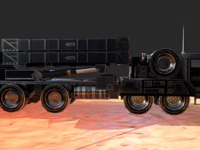 MIM-104 Patriot Low-poly 3D model