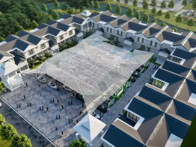 Master plan of housing apartments 3d model 3D model