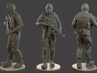 CzechSlovak Police Tactical Unit CPTU2 007 3D print model