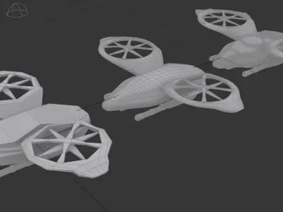 Fighting Drone Low-poly 3D model
