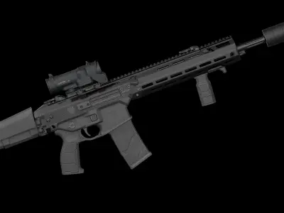 MSBS GROT Modular Assault Rifle  Low-poly 3D model