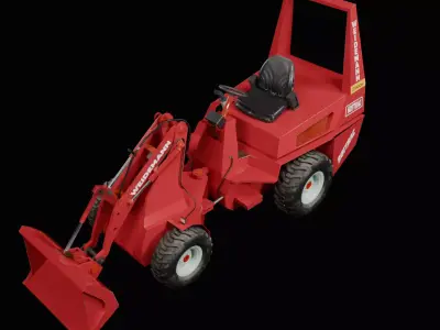 Weidemann 916DM Hoftrac Loader -Weidemann Hoftrac loader Low-poly 3D model