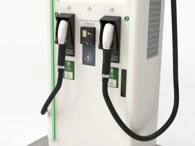 Electric Vehicle Charging Station Electrify America Part 2 3D model
