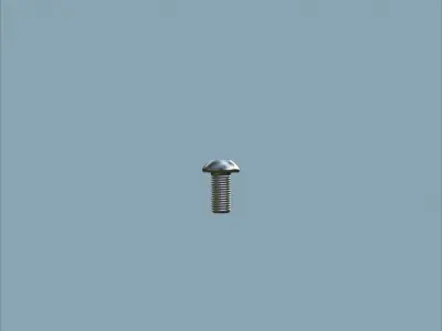 Steel Stained M3 Bolt Allen Dome 3D model