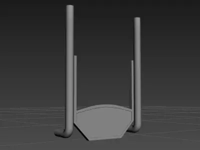 Truck Back Cab Plate 4 3D model