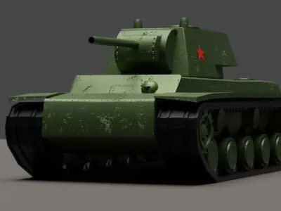 Kliment Voroshilov 1 - Low-poly style Low-poly 3D model