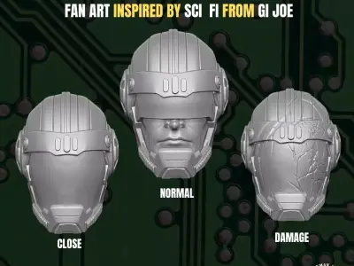 Sci Fi head for action figures 3D print model