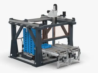 Gantry Palletizing and Packing Truss Manipulator 3D model
