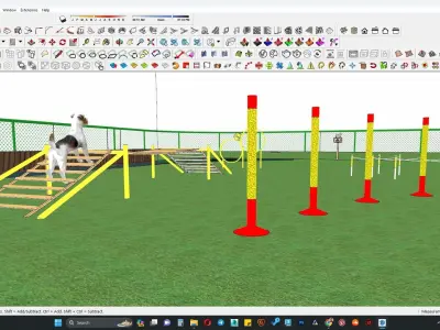 3D park for dogs 3D model