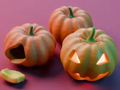 Halloween Pumpkins Free 3D model