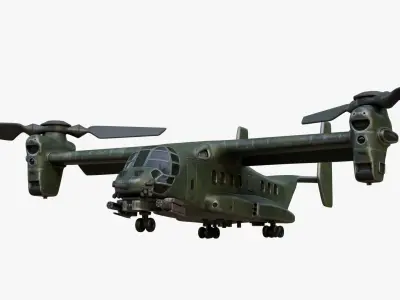 Close Air Support CAS Aircraft Camouflage Low-poly 3D model