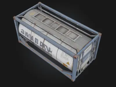 Swan Tank Container Elegance in Industrial Form 3D model