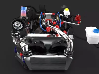 v6 Buick Gnx tuned 3D model