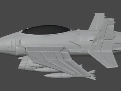 Airplane  militar - Dio 3D model