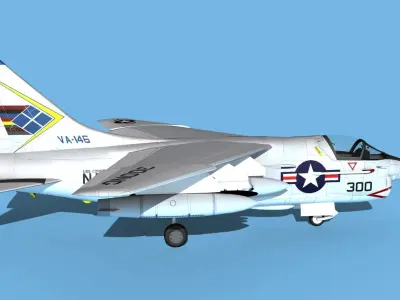 Chance Vought A-7C Corsair II V25 USN 3D model