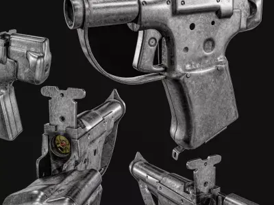 FP-45 Liberator Pistol Low-poly 3D model