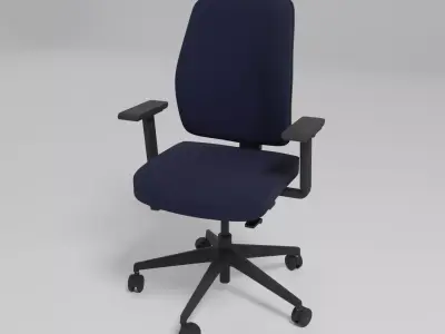 RENYA - Office chair with armrests and castors - Free 3D model