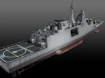 FS Aquitaine Game Ready Low-poly 3D model