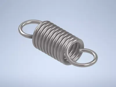 Spring 3D model metal 3D model