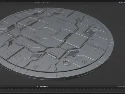 Sci-Fi Kit Free 02 Mecha Platform Free 3D model