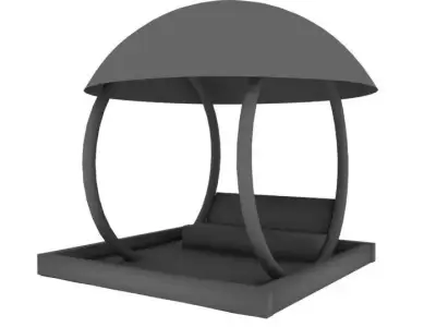 garden seat Low-poly 3D model