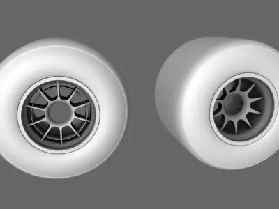 F1 2017 Tire Rim Collection Free low-poly 3D model