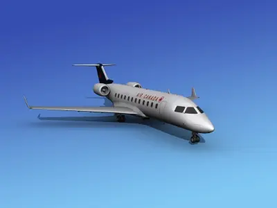 Canadair CRJ100 Air Canada 3D model