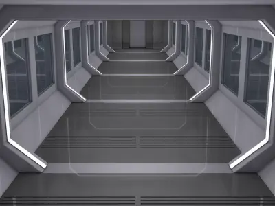  Sci Fi corridor 3D model buy