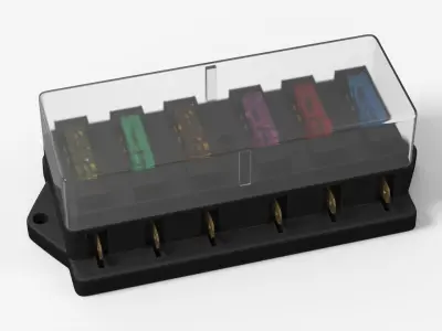 Vehicle Fuse Block Six Circuit 3D model