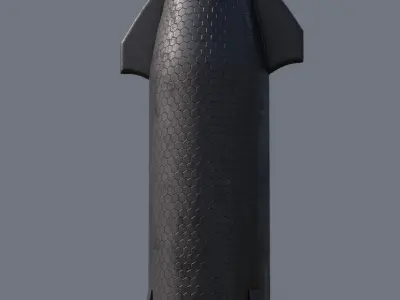 SpaceX Starship 3D model