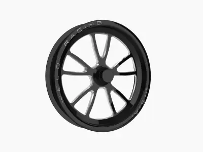 Weld Racing Full Throttle drag front wheel Low-poly 3D model