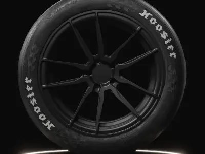 Hoosier DR2 Circuit Tire Real World Details 3D model