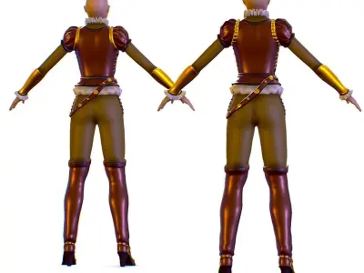 Subdivision 3D Women The Light Knight Low-poly 3D model
