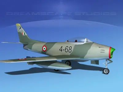 North American F-86 Sabre Jet Italy 3D model