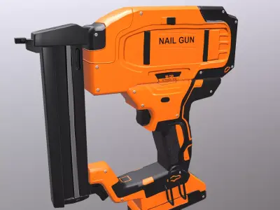 Nail Gun Low Poly Low-poly 3D model