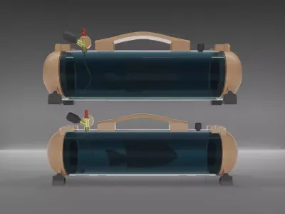 Aquarium Fish tank bag Low-poly 3D model