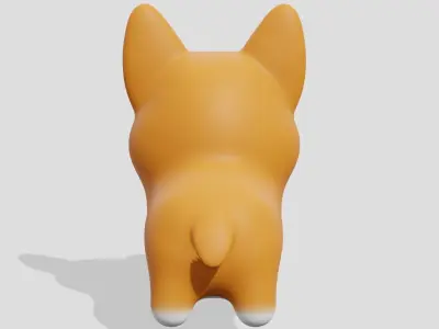 Cute corgi dog  3D model
