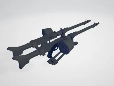 MG 34 Twin mount for tank 3D model