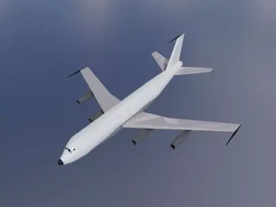 RC-135A Electronic Reconnaissance Jet - Custom 1950s Aircraft Low-poly 3D model